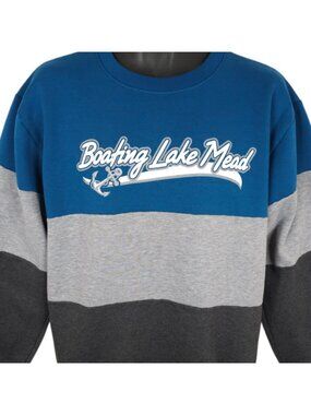 Vintage Lake Mead Sweatshirt Mens Size Medium Blue 90s Boating Made In USA